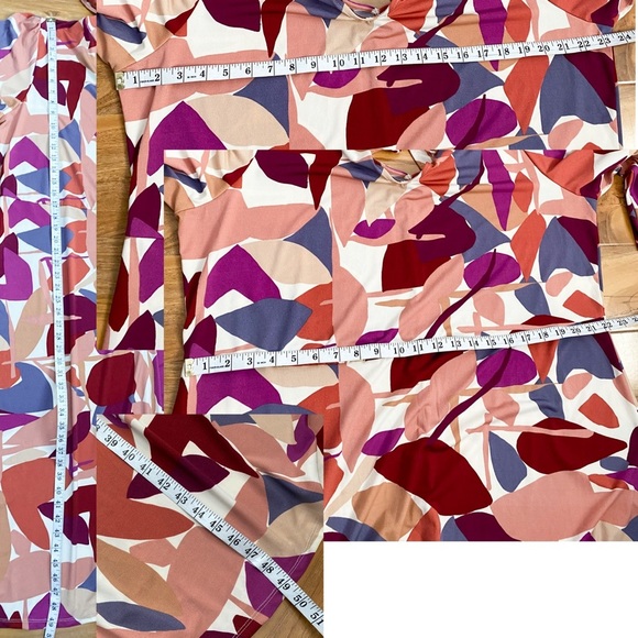 Eloquii Abstract Aline Modern Arts Midi Dress Long Sleeve Stretch Formal Work 22 - Picture 10 of 11